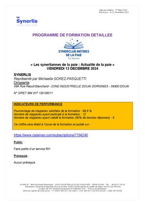 Programme Détaillé Syn Paie 2