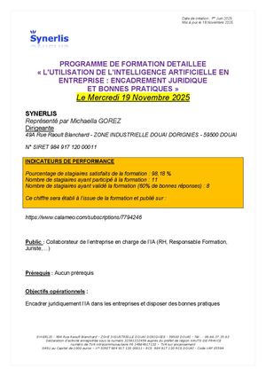 Programme Détaillé Ia Rh 1
