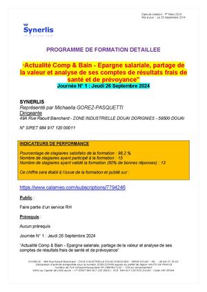 Programme Détaillé Comp Ann Ben 1