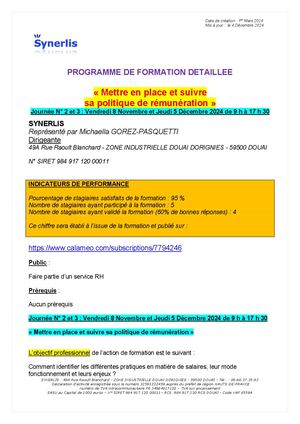 Programme Détaillé Comp Ann Ben 2 Et 3