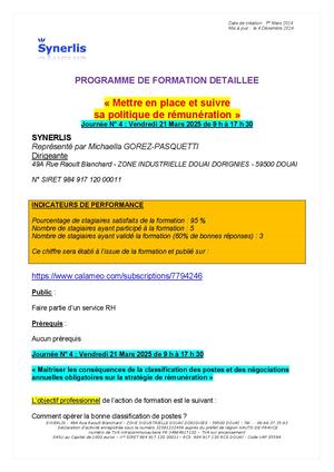 Programme Détaillé Comp Ann Ben 4