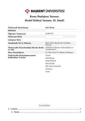 Eds202 Materyal Bilgi Formu 2026