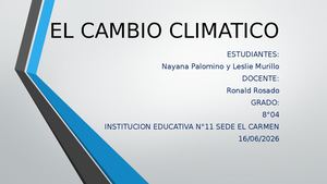 El Cambio Climatico