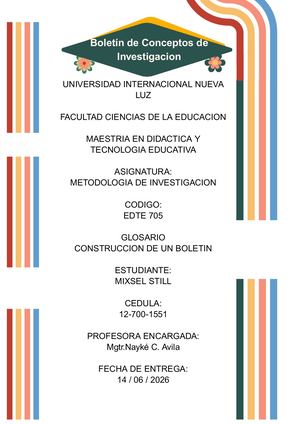 Boletín terminos de conceptos