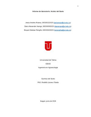 Informe Labortorio Acidez Del Suelo Final