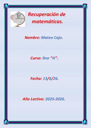 Recuperacion De Mate