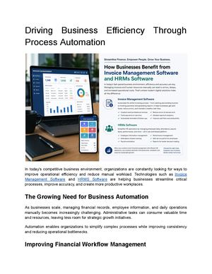 Driving Business Efficiency Through Process Automation