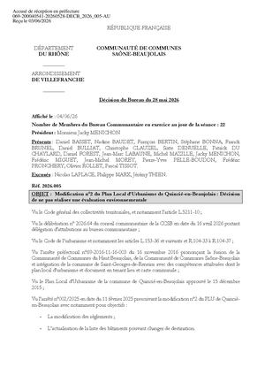 DECB 2026 005 ACTE TPN Modification PLU Quincié.