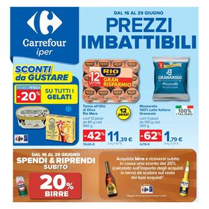 Volantino Carrefour Iper Dal 16 Al 29 Giugno 2026