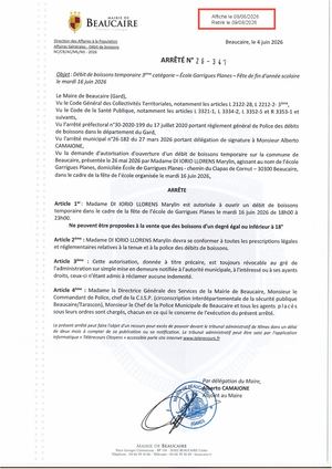Fichier Parution Des Arrêtés N° 26 341 à 26 342