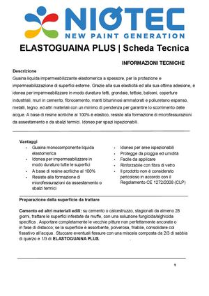 Niotec Scheda Tecnica Elastoguaina Plus