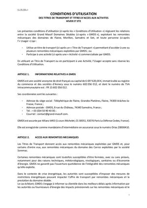 Dj 25 226 Gmds Conditions D'utilisation Hiver Et Eté