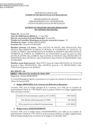 2026 073 ACTE TPN Affectation Des Résultats De Clôture