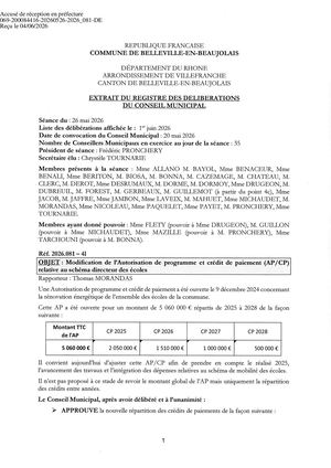 2026 081 ACTE TPN AP CP Schéma Directeur écoles