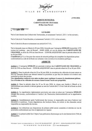 Arrêté n°194-2026