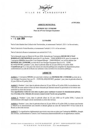 Arrêté n°195-2026
