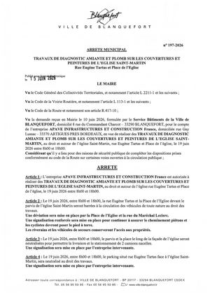 Arrêté n°197-2026