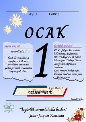 Değerler Eğitimi Ocak Sorumluluk