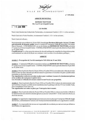 Arrêté n°199-2026