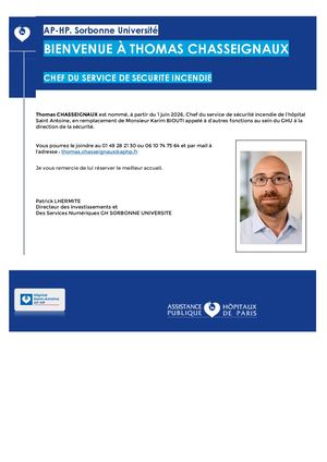Annonce Arrivée Thomas Chasseignaux