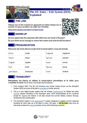 The Eu Entry Exit System (Ees) Explained Answers