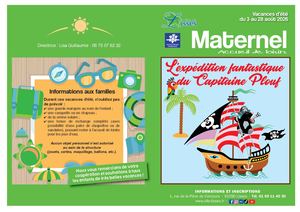 Planning vacances d'été Maternels - Août 2026