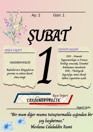 Değerler Eğitimi Şubat Yardimseverli̇k