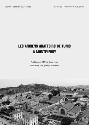 Rapport Hela Ammar Abattoirs De Tunis