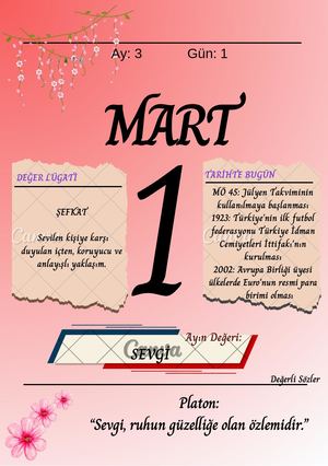 Değerler Eğitimi Mart Sevgi̇