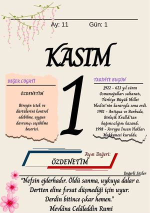 Değerler Eğitimi Kasim ÖZdeneti̇m