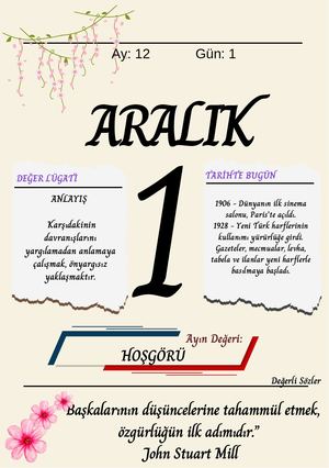 Değerler Eğitimi Aralik Hoşgörü