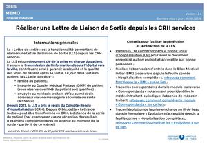 [TNN] Mémo Lettre de liaison de sortie