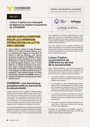 Communiqué De Presse Cerbair