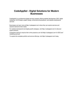 Code App Sol Overview