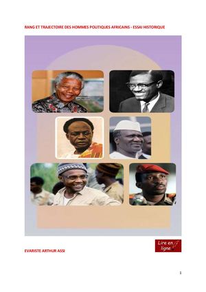 E Arthur Assi Rang Des Hommes D'etat Africains (Lire En Ligne)