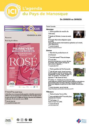 Agenda du Pays de Manosque | Du 20 au 26 juin