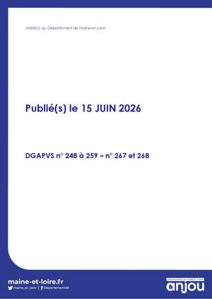 15 Juin 2026 - Arretes Pvs 248 268