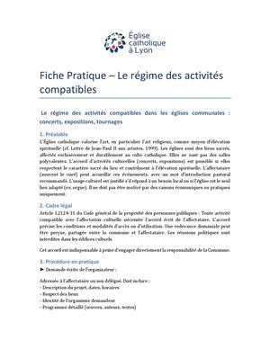 Activites Compatibles Eglises