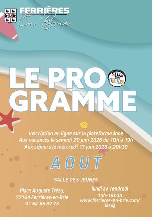 programme vacances aout