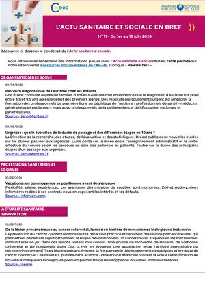 Actu Sanitaire & Sociale En Bref No 11