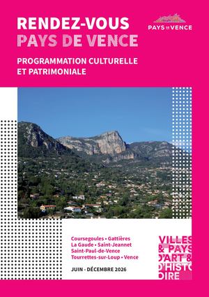 Pays Vence Brochure Rendez Vous (2026) 12x17cm Hd