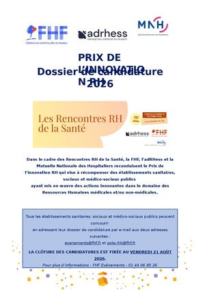 Dossier de candidature - Prix Innovation RH 2026