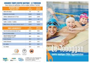 Ville D'alès-Centre Nautique Le Toboggan-Plaquette de présentation 2026