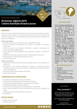 Annonce directeur adjoint creche fa