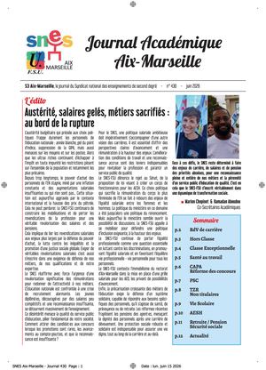 Journal académique n°430 - Spécial carrière