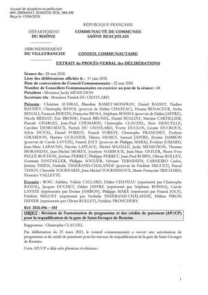 2026 086 ACTE TPN AP CP Requalification De La Gare St Georges De Reneins