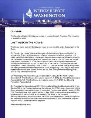WEEKLY WASHINGTON REPORT 06/15/2026