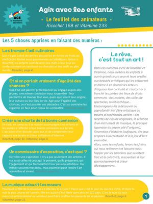 Agir Avec Les Enfants Juin 2026