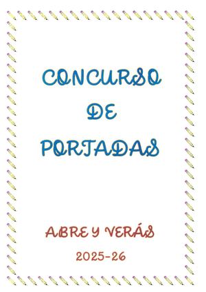 cONCURSO DE PORTADAS Abre y  Verás 25-26