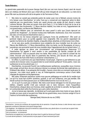 Brevet Blanc George Sand Avec Correction